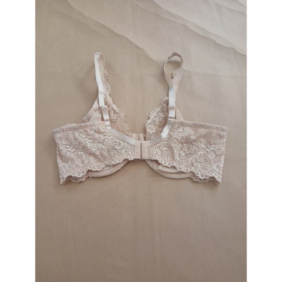Smart & Sexy Bra 40C Unlined Signature Lace Underwire Bra Beige Style SA964 - Picture 3 of 5